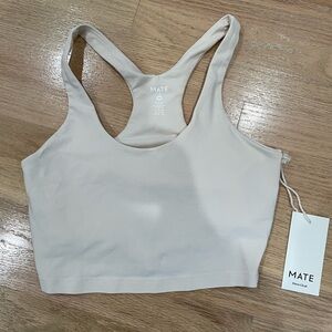 NWT MATE the label racer back tank bra